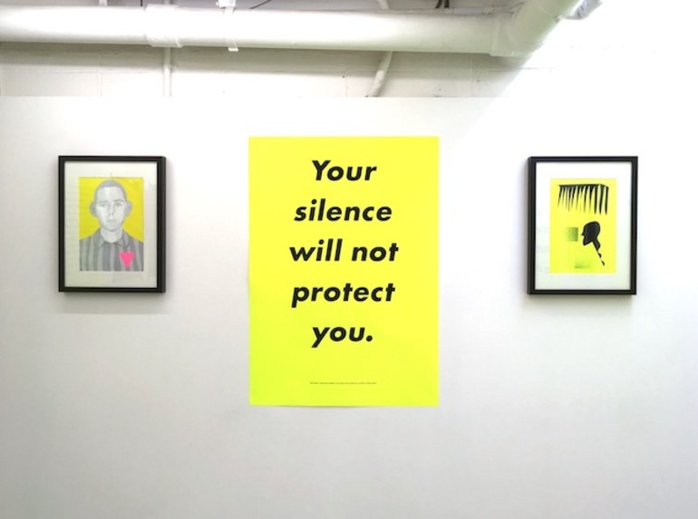 「Your silence will not protect you.」（東京・高円寺のFAITHでの展示風景、2017年3月）