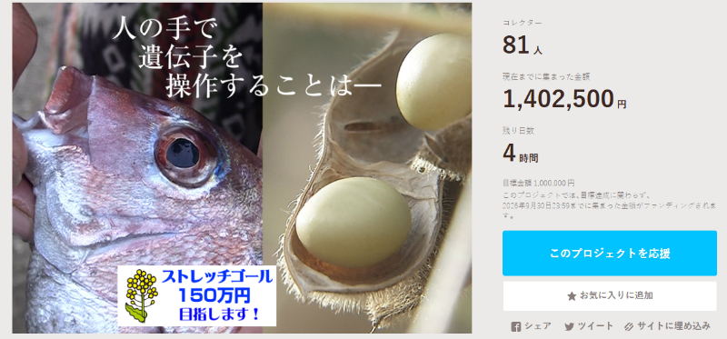 クラファン達成目前